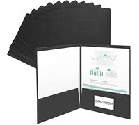 Lot de 10 Facile d'accès Chemise Cartonnée avec Rabat à Deux Pochettes A4 Papier Kraft Dossier de Rangement Dossier de Candidature Porte Document Organisateur pour Société Bureau Maison Scolaire