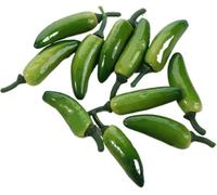 Lot de 10 faux poivrons verts artificiels réalistes pour la maison, la cuisine, les fêtes, les pubs, décoration d'armoire