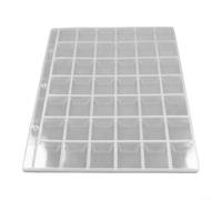 Lot de 10 feuilles de collection de pièces de monnaie en plastique pour pages, 42 pochettes en PVC transparent pour 3 classeurs, album de rangement et organisation pour collectionneurs de pièces de