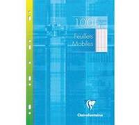 Lot de 10 feuillets mobiles 21 x 29,7 cm 100 pages grands carreaux blancs 90g - Sous étuis carton G