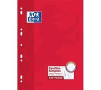 Lot de 10 feuillets mobiles 21x29,7cm 100p grands carreaux blancs 90g - Sous étuis carton SUPER CONQUERANT G
