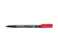 Lot de 10 Feutre pour rétroprojection pointe moyenne encre permanente rouge LUMOCOLOR STAEDTLER