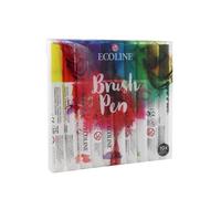 Ecoline Brush Pen Set de 10 marqueurs pointe feutre - Teintes de base | Marqueurs à dégrader pour lettering, dessin & journaling