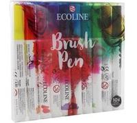 Lot De 10 Feutres Pinceaux Aquarelle Transparente Concentré - Ecoline Brush Pens - Royal Talens G