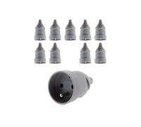 - Lot de 10 fiches femelles 16A 2P+T - Gris