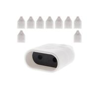 - Lot de 10 fiches femelles 2P 6A - Blanc