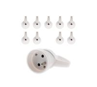 Zenitech - Lot de 10 fiches femelles anneau 1 prise 16A 2P+T - Blanc Blanc G