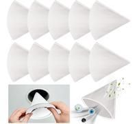 Lot de 10 filtres coniques DN 125 - Pour système de ventilation - G4 - Filtre de rechange pour Zehnder, Helios, Maico, Pluggit - Longueur : 180 mm - En non-tissé filtrant pour systèmes d'évacuation