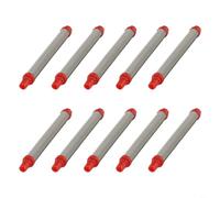 Lot de 10 filtres de pulvérisation sans air en maille | Écran de rechange en acier inoxydable 304 | Pour pulvérisateurs de peinture Wagner | Insert de filtre rouge 103 mm x 10,5 mm | Pour émail et