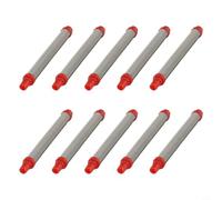 Lot de 10 filtres de pulvérisation sans air en maille rouge 200 en acier inoxydable 304 pour pulvérisation Wagner pour pistolets, réduction de l'embout et prévention de bouchage 103 mm