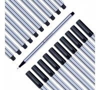 Lot de 10 Fineliners Noirs - Stylos-Feutres d'Écriture Pointe Fine 0,4 mm | Idéal pour l'Écriture, le Dessin de Précision et les Croquis - Pour l'École, l'Université, le Bureau et le Bullet Journal