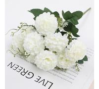 Lot de 10 fleurs d'hortensia artificielles en soie pour centres de table | Ce lot de dix têtes d'hortensia artificiel en soie crée des centres de table floraux élégants pour les mariages et la