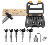 Lot de 10 forets Forstner 15-35 mm - Pour bois et bois dur - Avec coffret de rangement