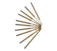 Lot de 10 forets HSS pour bijoux, résine, bois, cuir, 0,6 mm-2,2 mm, forets de gravure avec tige de 2,35 mm, forets dorés pour loisirs créatifs et perles