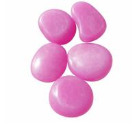 Lot de 10 galets lumineux décoratifs de 4,5 cm, phosphorescents, pour jardin ou cour - Violet