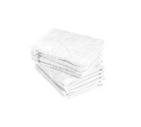 Lot de 10 gants de toilette - Taille 15 x 21 cm - 100 % coton, Blanc, Waschhandschuhe 15x21 cm 10er Pack