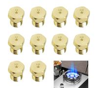 Lot de 10 Gicleur Gaz Butane Universels, Jeu de conversion de GPL, Universal Butane Gas Nozzles, Buses Injecteurs de Conversion pour Cuisinières et Plaques de Cuisson LPG, 0.5 0.65 0.7 0.87 0.95 mm