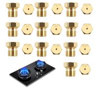 Lot de 10 Gicleurs Gaz Butane Universel, Gicleur Butane pour Gazinière, Cuisinière et Plaque de Cuisson, Injecteur de Gaz Gicleur Bouteille Conversion, Bouteille Gicleur Brûleur 0,5/0,7/0,87/1,02