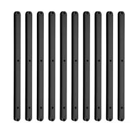 Lot de 10 glissières de tiroir en plastique de 298 mm de long, noir ou blanc, pour réparation d'armoires de maison, rail coulissant silencieux et lisse, montage facile, kit de remplacement à usage