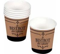 Lot de 10 Gobelets en Carton "Bistrot" 23cl Naturel Beige G