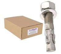 Lot de 10 goujons d'ancrage en acier inox A2 M16 - Diamètre 16 mm - Longueur 90 mm - Diamètre 16 mm