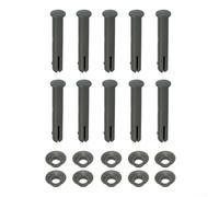 Lot de 10 goupilles et joints de rechange P61796 pour piscines Pro Steel - Connecteurs en plastique résistants aux intempéries de 60 mm pour kit de réparation de cadre