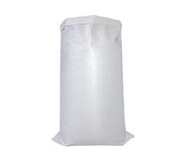 Lot de 10 grands sacs à gravats tissés pour déchets de jardin, 60 x 100 cm, blanc