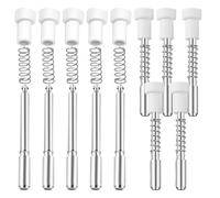 Lot de 10 grilles de fenêtre en aluminium - Serrure à piston rapide | Pinces de fixation en métal robuste pour moustiquaire, résistantes à l'érosion, maintien sûr, à ressort