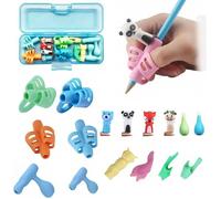 Lot de 10 Guides doigts pour gauchers et droitier - guide doigt enfant pencils grip poignées de crayon pour enfants Grip Stylo
