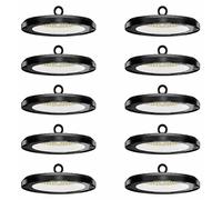 Lot de 10 - HOFTRONIC - UFO High Bay LED 100W 14000 lm 4000K IP65 Noir