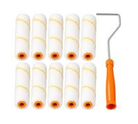 Lot de 10 housses de rouleau de peinture en microfibre pour murs, plafonds, sols, terrasses, maison, salon, salle de bain, bords, joints et