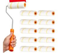 Lot de 10 housses de rouleau de peinture en microfibre texturée | Rouleaux de peinture interchangeables pour murs, plafonds, terrasses, intérieurs, maison, maison, salon, salle de bain