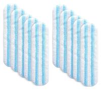 Lot de 10 housses de serpillère réutilisables - Têtes de serpillère en microfibre - Bord arrondi - Lavables en machine - Pour sols durs