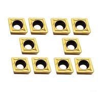Lot de 10 inserts en carbure CCMT09T308 pour tournage de tour CNC, pointes de fraisage triangulaires indexables pour semi-finition et finition du travail des métaux