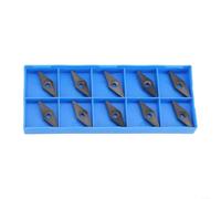 Lot de 10 inserts en carbure VCMT160404-SM pour tour CNC - Embouts d'outils de tournage de qualité IC907 pour semi-finition en acier et usinage des métaux SVJCR