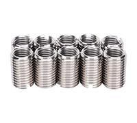 Lot de 10 inserts filetés, adaptateur fileté en acier inoxydable 303 douille filetée Outil de réparation de filetage intérieur métrique kit de réduction de filetage (M12*1.75-M16*2-L25MM)