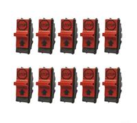 Lot de 10 interrupteurs de tronçonneuse compatibles avec les séries 365 371 372 336 385 390 Interrupteur de démarrage et d'arrêt Design durable Montage facile (jambes droites)