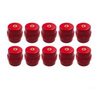Lot de 10 isolateurs de barre omnibus SM40 en polyester rouge pour kit de transmission de puissance filetage M8 (SM35(M6))