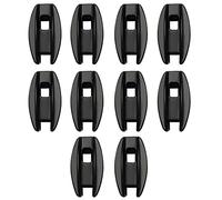 Lot de 10 isolateurs de poteau d'angle, isolateurs de clôture électroniques, isolateurs de clôture électrique résistants aux intempéries et à la pluie pour fil de clôture électrique (noir)