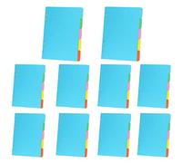 Lot de 10 jeux d’intercalaires multicolores à onglet et 6 trous pour carnet de note/organiseur Orange Rose Jaune Bleu Vert Total de 50 feuilles Format A6