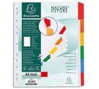 Lot de 10 Jeux d'intercalaire 6 positions en carte blanche 170g, onglets Mylar®. Format A4+ G