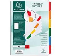 Lot de 10 Jeux d'intercalaire 6 positions en carte blanche 170g, onglets Mylar®. Format A4 G