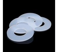 Lot de 10 joints en silicone, joints en silicone blanc for appareils électroménagers, épaisseur 1 à 3 mm, rondelles en silicone de qualité alimentaire ID 2 à 12 mm(3.5mm x 12mm x 2mm)