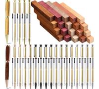 Lot de 10 kits de stylos-plumes à mécanisme de rotation, modèle "Slimline" de 7 mm, ensemble de démarrage