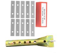 Lot de 10 lames de grattoir carrées en carbure de tungstène 50 x 12 x 1,5 mm pour enlever la peinture, le vernis, le bois, la colle