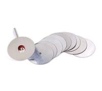 Lot de 10 lames de scie circulaire avec mandrin de serrage 22 mm pour Dremel, Proxxon, disques à tronçonner