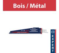 10 Lames de scie sabre Expert Carbure Démolition bois et métal S 967 XHM - 150 mm - BOSCH - 2608900397