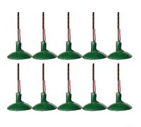 Lot de 10 lampadaires LED à l'échelle HO pour modélisme ferroviaire, pour 3 | Lampes murales avec résistances et fils, plafonniers à disque de 8 mm pour dispositions de jauge OO et dioramas