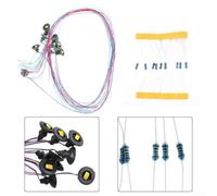 Lot de 10 lampadaires muraux gris avec plafonniers LED pour trains à l'échelle Ho And Oo avec résistances et fils inclus