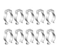Lot de 10 Lampe-Clip Socket Support de Douille, Patte de Fixation pour Tube, Pinces à Ressort en Acier à Ressort, 35-40 mm, Adapté Aux Tubes de Lampes et Aux Lampes Fluorescentes